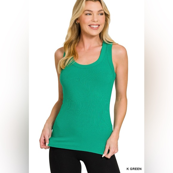 Zenana Outfitters Tops - Zenana Ribbed Scoop Neck Tank Top